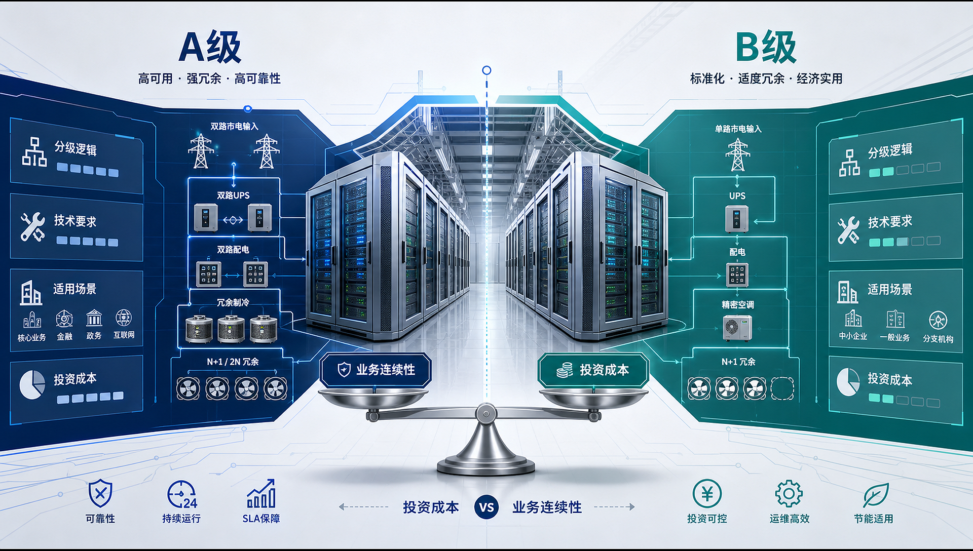 機(jī)房建設(shè)等級(jí)怎么定？A級(jí)與B級(jí)的本質(zhì)區(qū)別